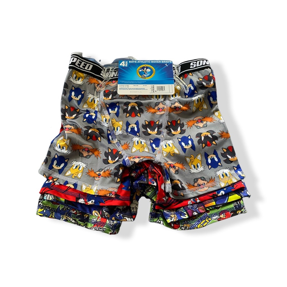 4 boys athletic boxer briefs Sonic NEW !!